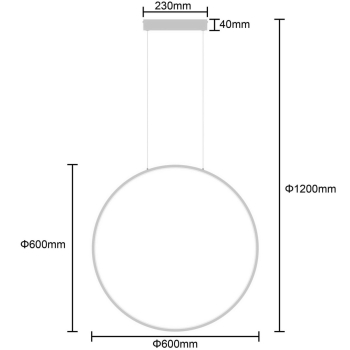 Plafon Platillo 21cm czarny LED CCT Light Prestige